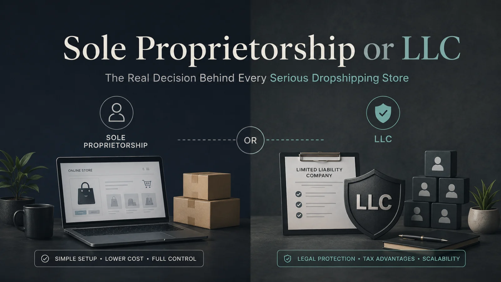 Sole Proprietorship or LLC: The Real Decision Behind Every Serious Dropshipping Store